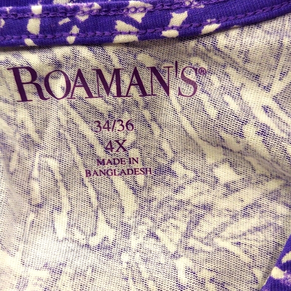 Roaman's Keyhole Short Sleeve Top - Picture 5 of 5